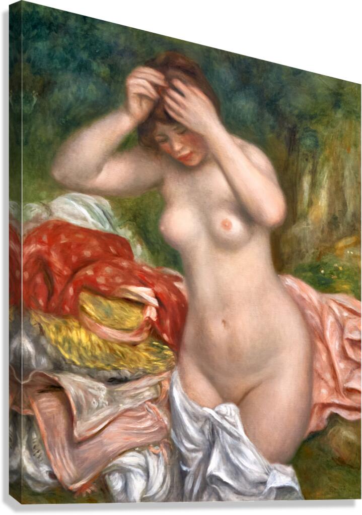 Auguste Renoir - Bather Arranging Her Hair - 1893 Canvas Print