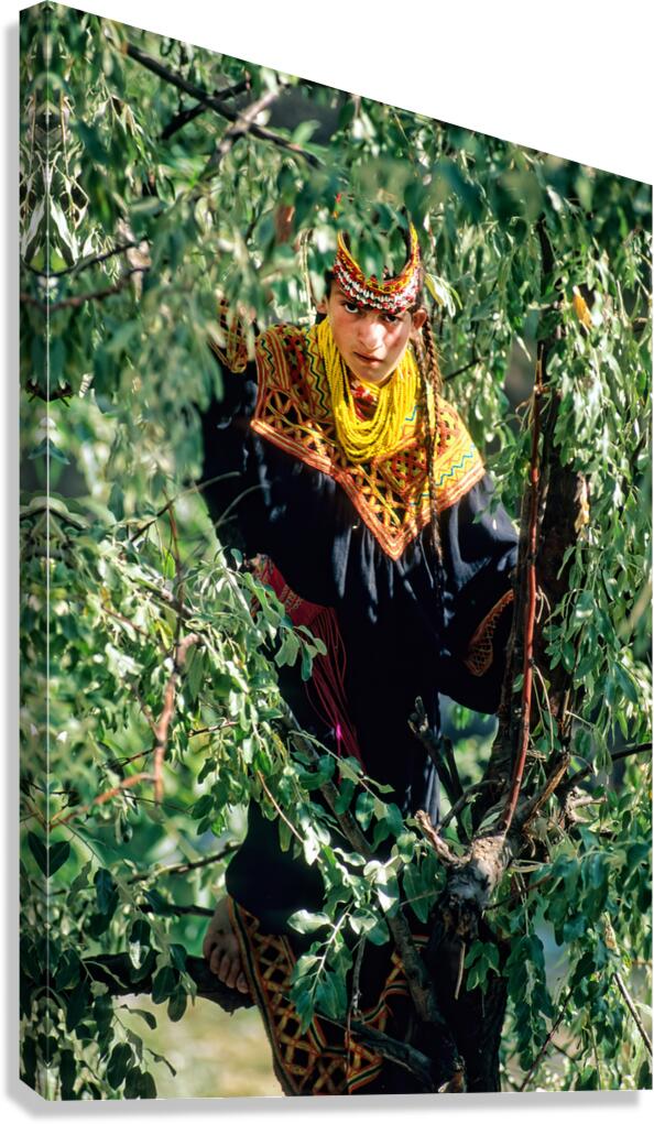 Pakistan. Life in a Kalash Village in Bumburet Valley Canvas Print