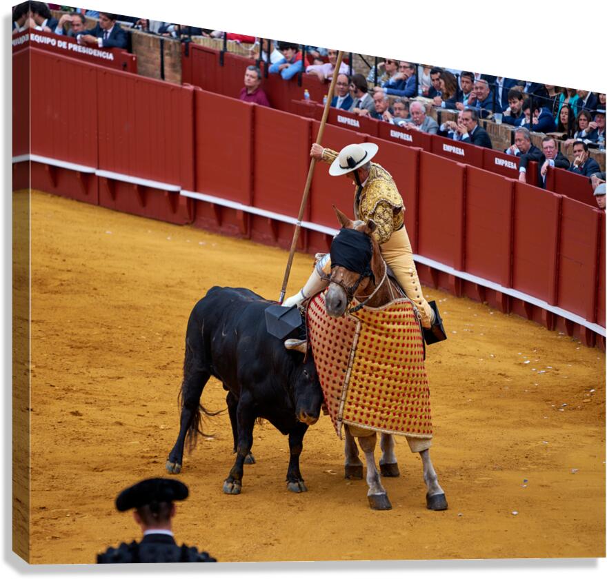 ANDALUSIA SPAIN. Bullfight in Seville Arena Canvas Print