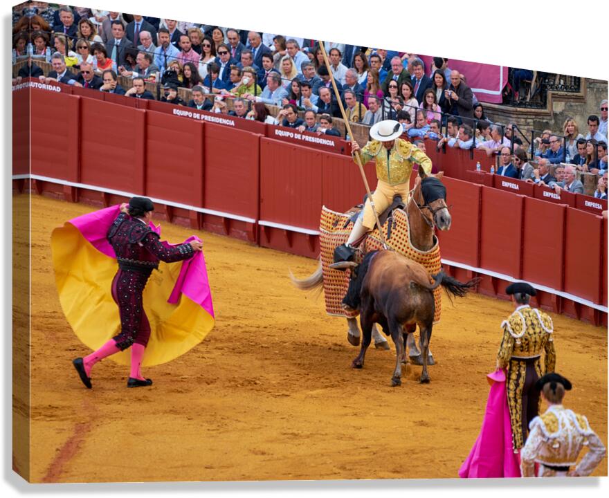 ANDALUSIA SPAIN. Bullfight in Seville Arena Canvas Print