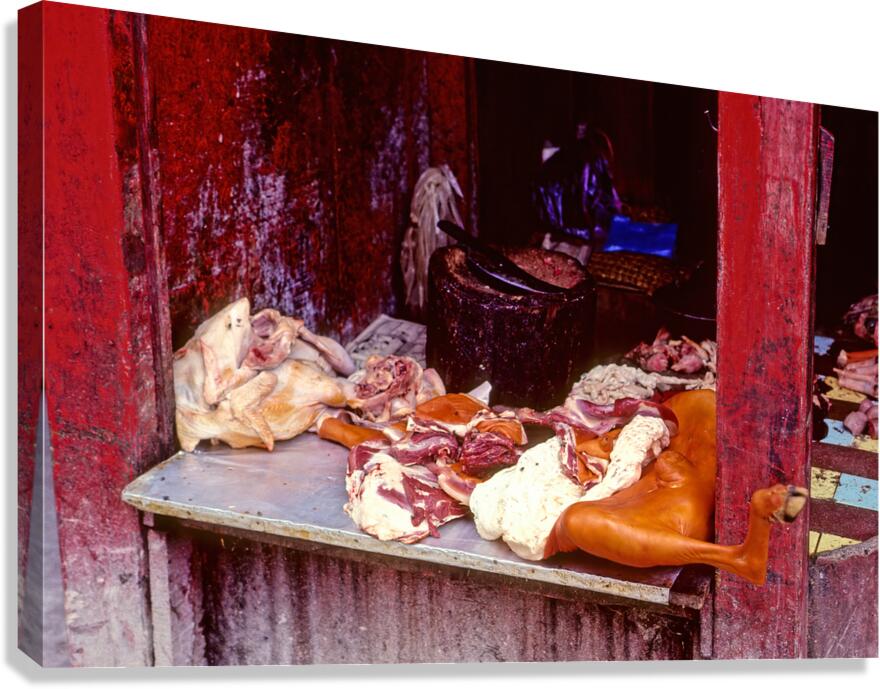 Nepal. Kathmandu. Butrcher Canvas Print