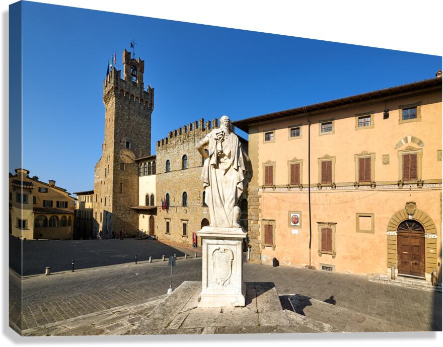 Arezzo Tuscany Italy. Palazzo dei Priori Communal Palace Canvas Print