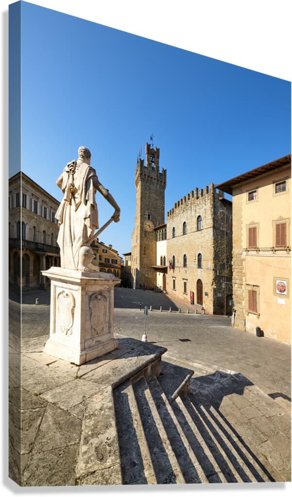 Arezzo Tuscany Italy. Palazzo dei Priori Communal Palace Canvas Print