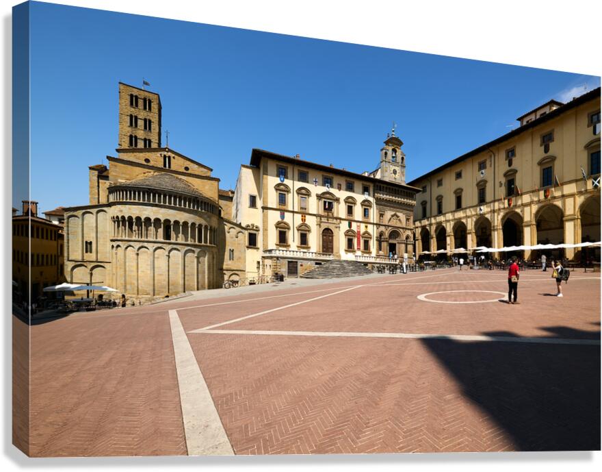 Arezzo Tuscany Italy. Piazza Grande Canvas Print