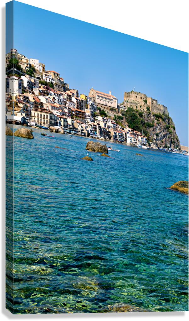 Scilla. The fishermen village of Chianalea Calabria Italy. Canvas Print