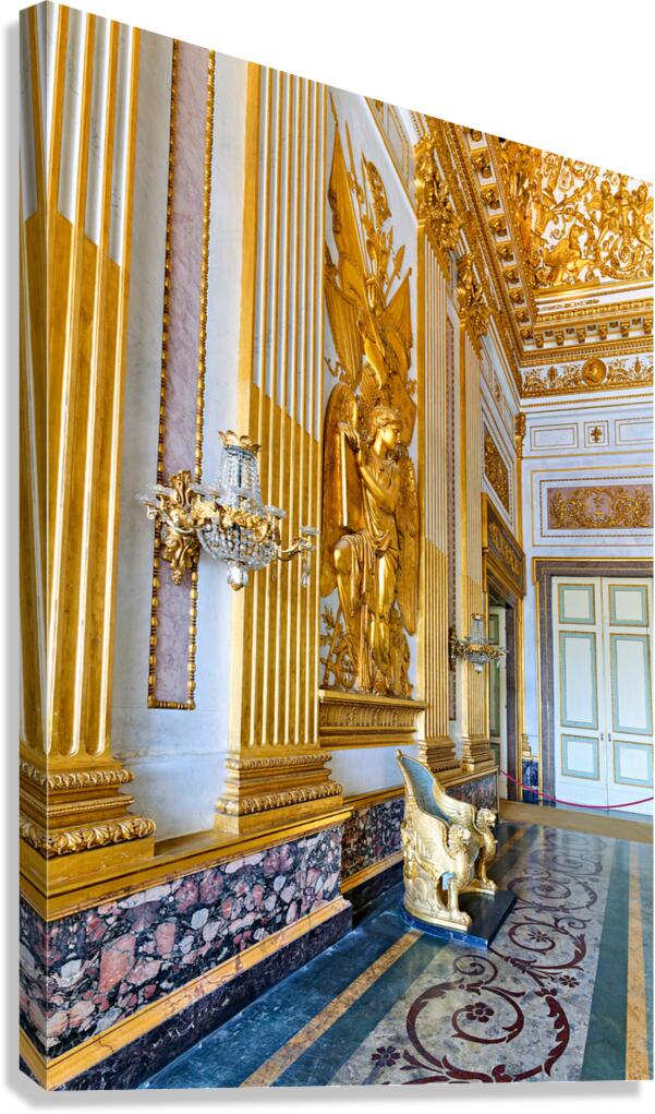 Caserta Campania Italy. The Royal Palace. The throne room Canvas Print