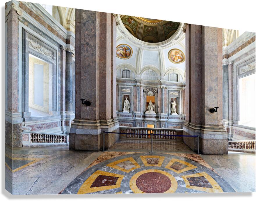 Caserta Campania Italy. The Royal Palace. The upper vestibule Canvas Print