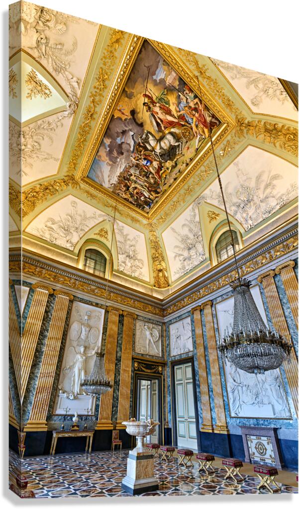 Caserta Campania Italy. The Royal Palace. The Hall of Mars Canvas Print
