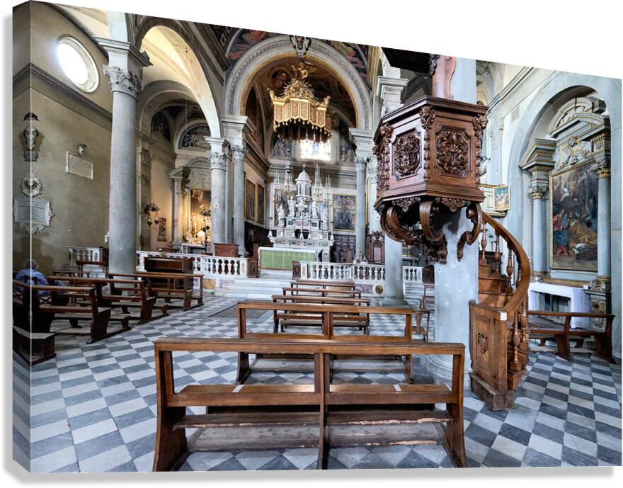 Cortona Arezzo Tuscany Italy. Cattedrale di Santa Maria Assunta Cathedral Canvas Print