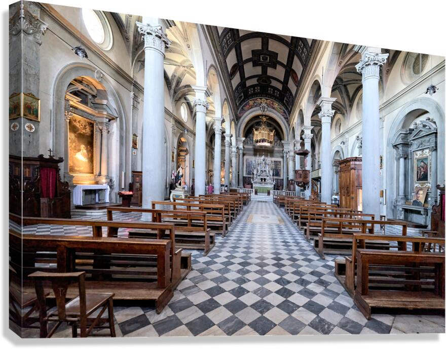 Cortona Arezzo Tuscany Italy. Cattedrale di Santa Maria Assunta Cathedral Canvas Print
