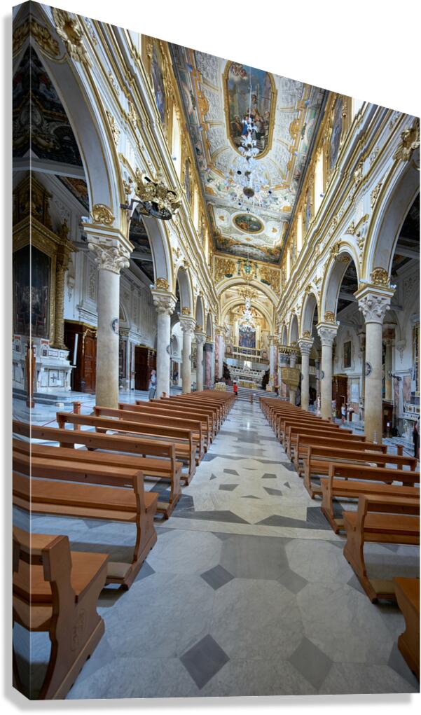 Matera Basilicata Italy. Basilica Pontificia Cattedrale di Maria Santissima della Bruna e SantEustachio Canvas Print