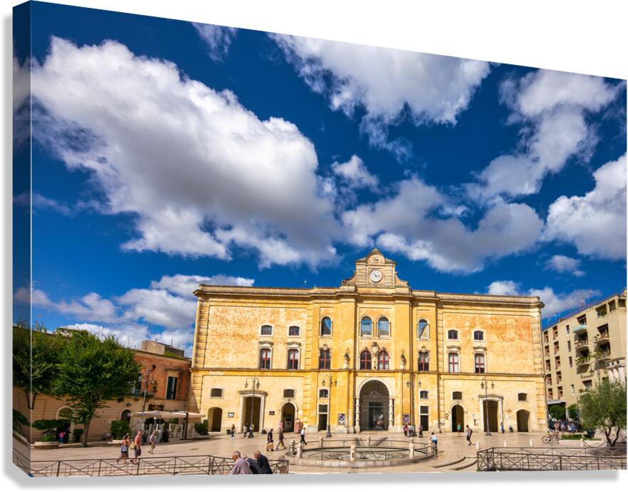 Matera Basilicata Italy. Piazza Vittorio Veneto Canvas Print