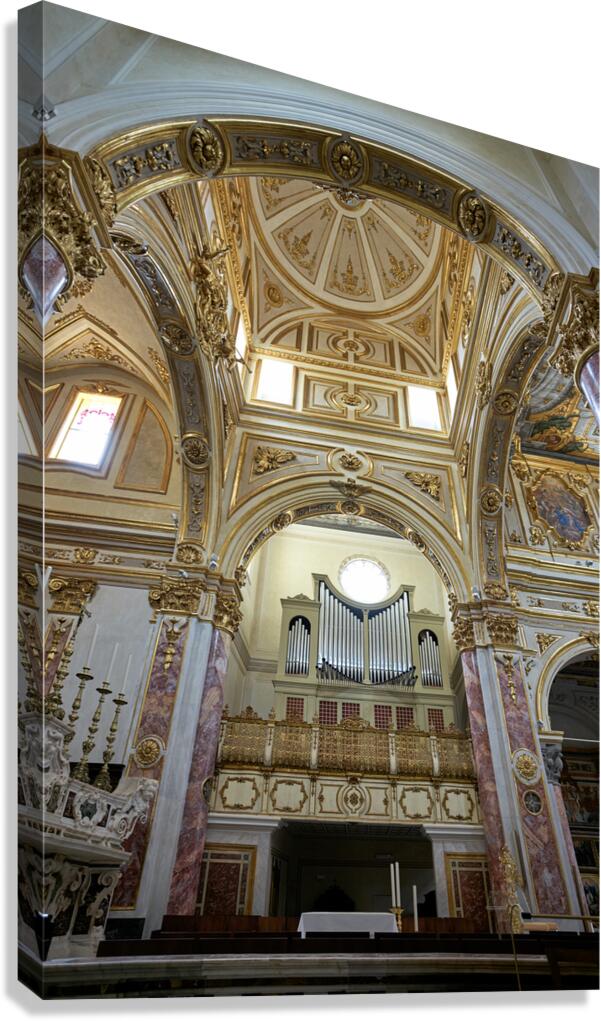 Matera Basilicata Italy. Basilica Pontificia Cattedrale di Maria Santissima della Bruna e SantEustachio Canvas Print