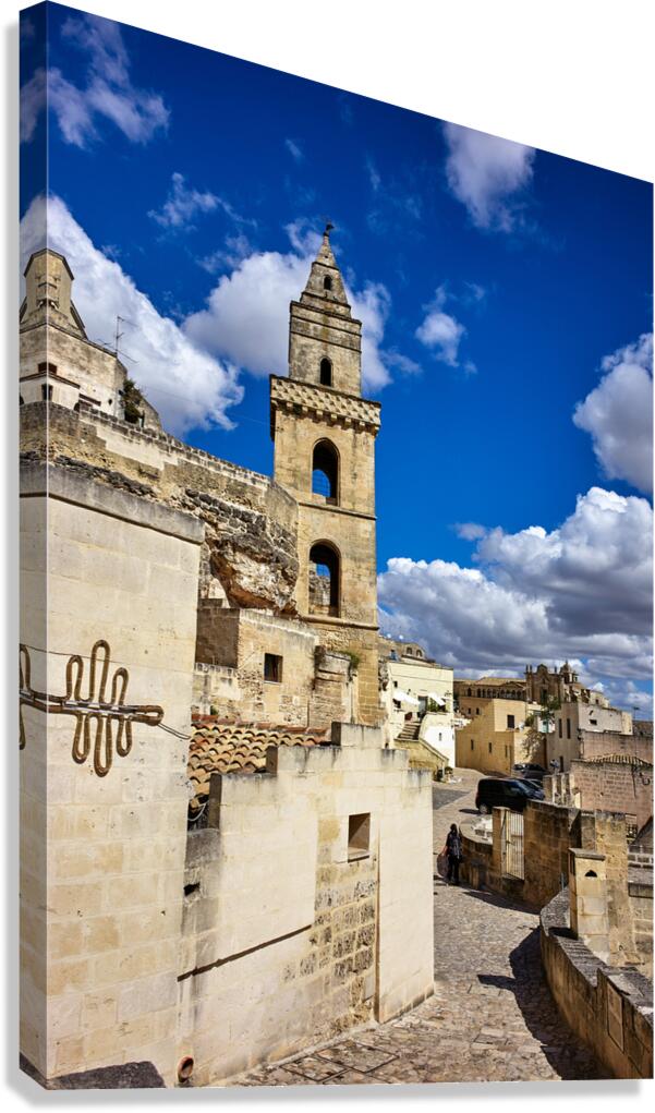 Matera Basilicata Italy. Church of Saint Peter Barisano Canvas Print