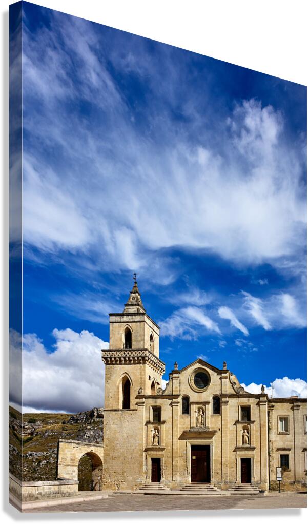 Matera Basilicata Italy. Saint Peter Caveoso Church Canvas Print
