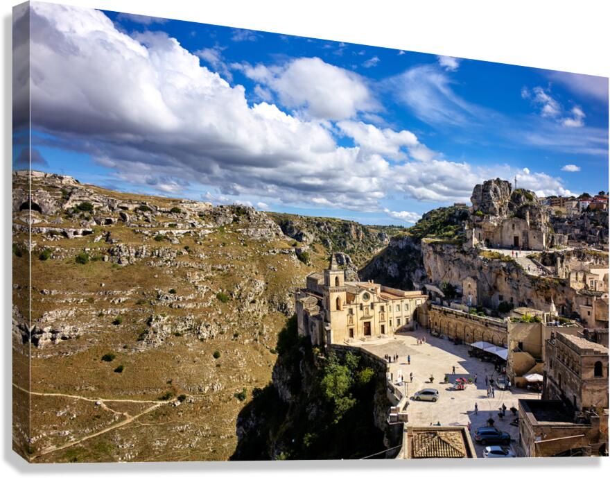 Matera Basilicata Italy. Saint Peter Caveoso Church Canvas Print