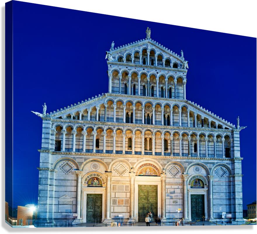Pisa Tuscany Italy. Piazza dei Miracoli Square of Miracles. The Cathedral at sunset Canvas Print