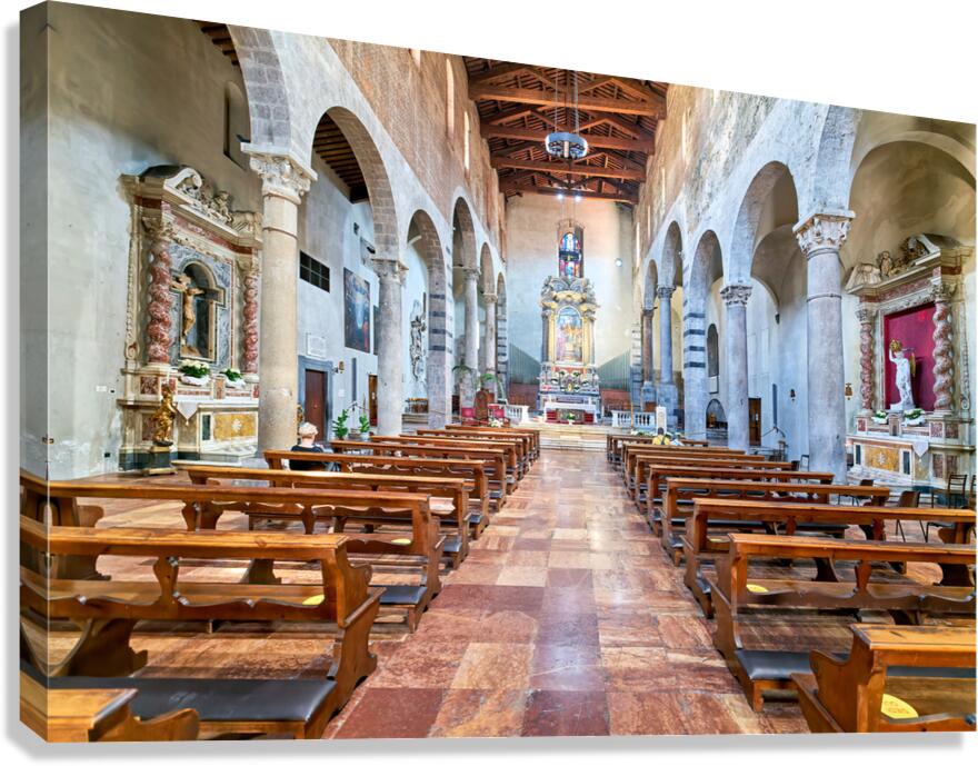 Pisa Tuscany Italy. The Church of San Michele in Borgo Canvas Print