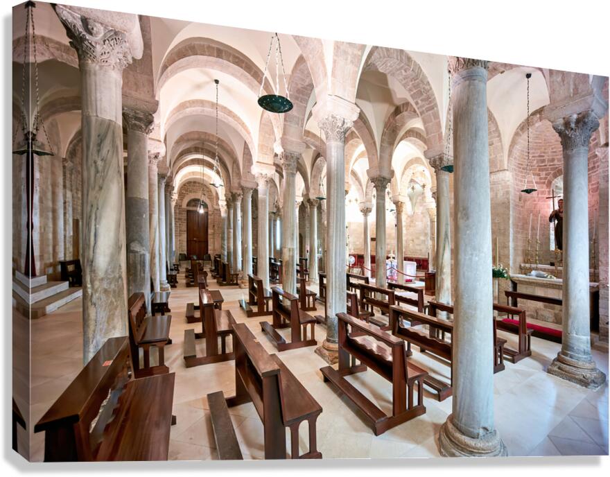 Apulia Puglia Italy. Trani. Basilica Cattedrale Beata Maria Vergine Assunta dedicated to Saint Nicholas Canvas Print