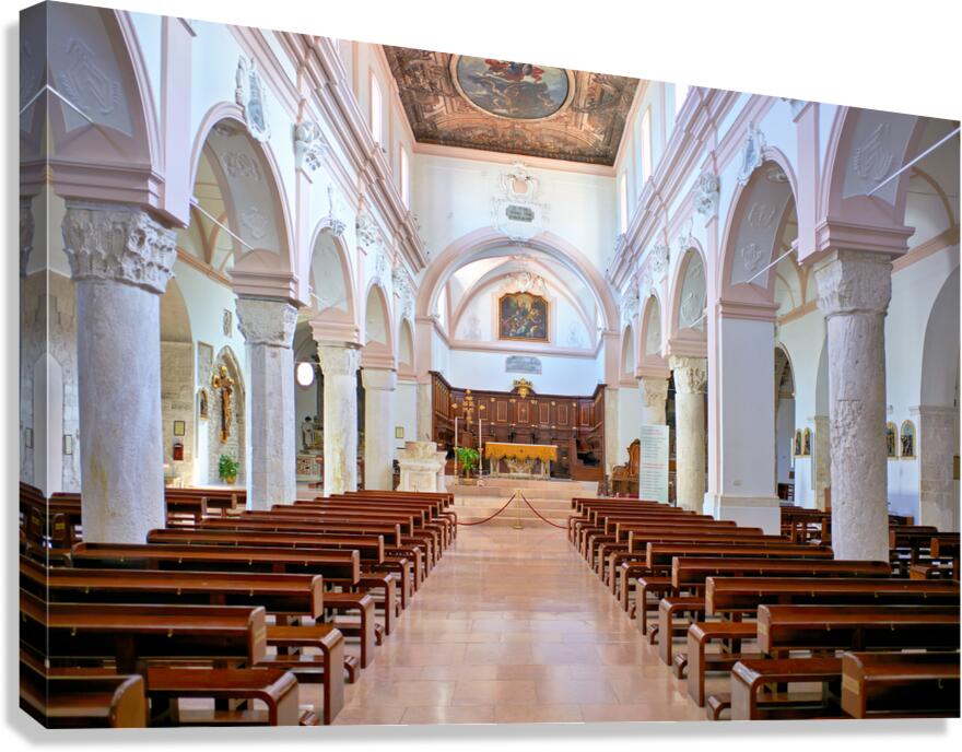 Vieste Gargano. Apulia Puglia Italy. The Cathedral Canvas Print