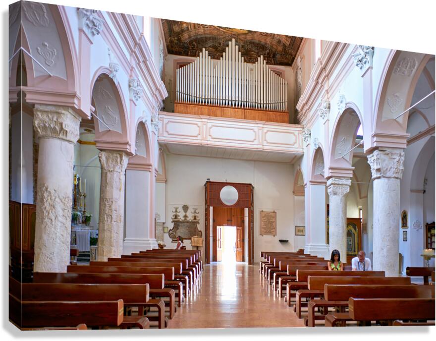 Vieste Gargano. Apulia Puglia Italy. The Cathedral Canvas Print