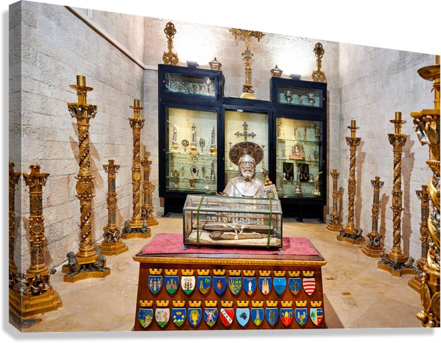 Apulia Puglia Italy. Bari. The Pontifical Basilica of Saint Nicholas Canvas Print