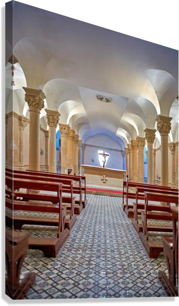 Apulia Puglia Salento Italy. Lecce. Cathedral Maria Santissima Assunta and Saint Orontius. The crypt Canvas Print