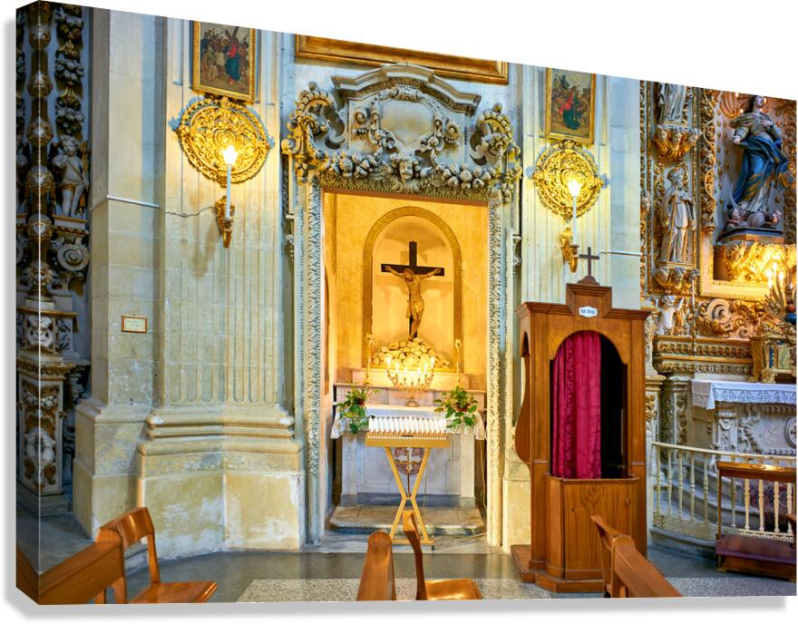 Apulia Puglia Salento Italy. Lecce. Santa Chiara church Canvas Print