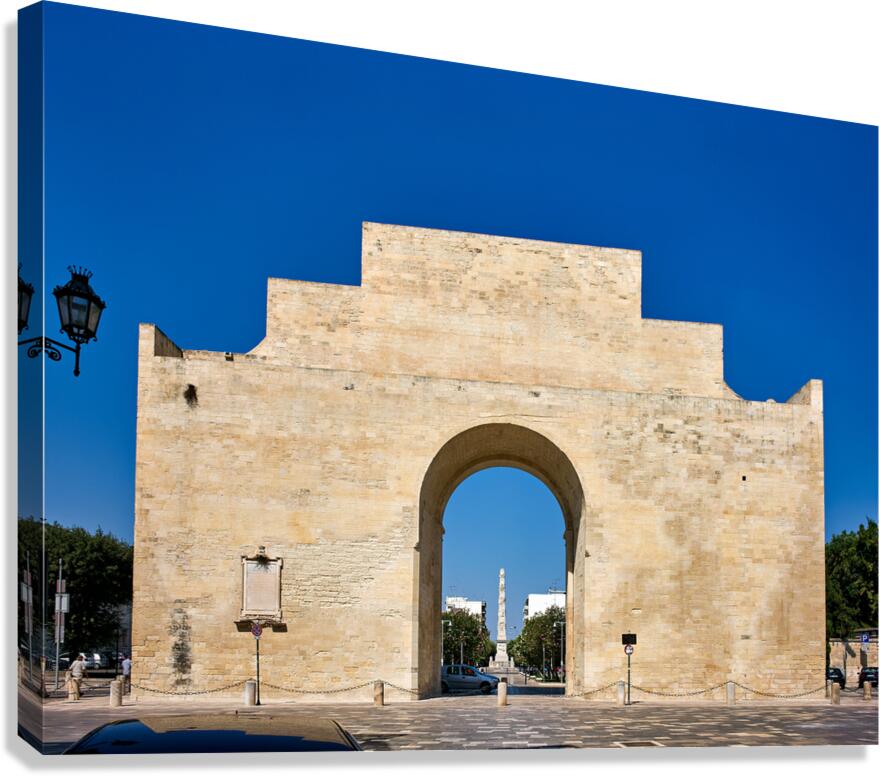 Apulia Puglia Salento Italy. Lecce. Porta Napoli Canvas Print