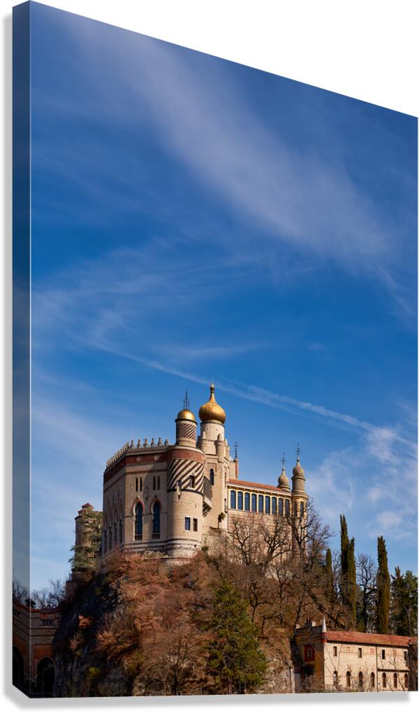 Bologna Italy. Rocchetta Mattei is a fortress located in the northern Apennines Canvas Print