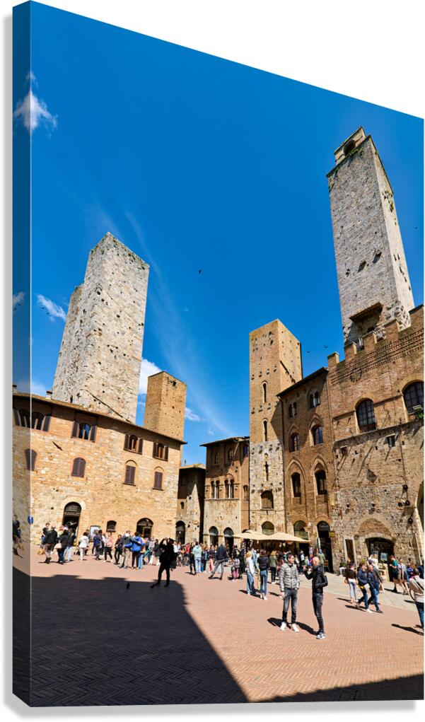 San Gimignano. Tuscany. Italy. Piazza del Duomo Canvas Print