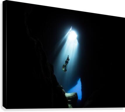 Dark cave Canvas Print