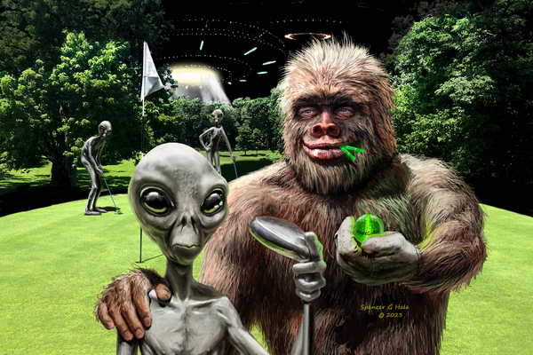 Night Golfin with Friends by Spencer G Hale