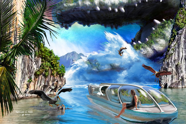 Falling Off Croc Island by Spencer G Hale