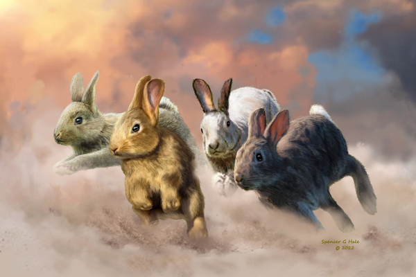Bunny Stampede by Spencer G Hale