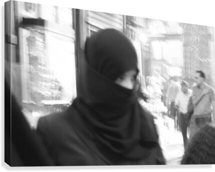 Womans profile Canvas Print