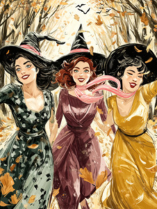 Witches  illustration M00014