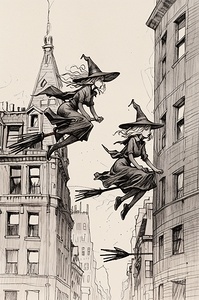 Wiches  Digital Drawing L00009