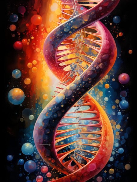90s DNA double helix art USA製 XL DNA DOUBLE HELIX by CGIL ART STUDIO Wall Art