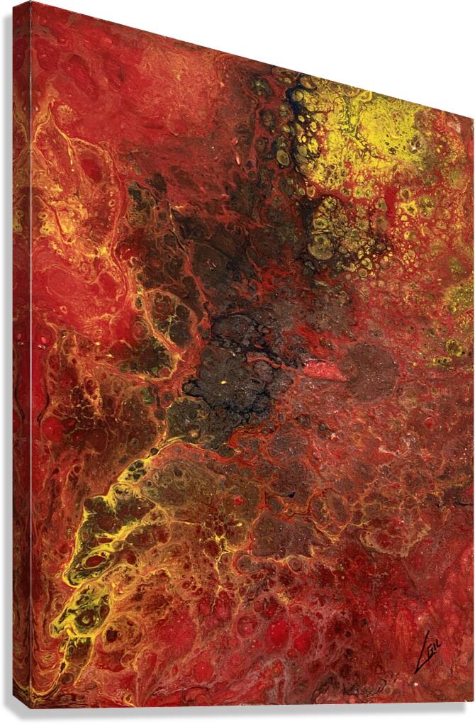 Caos en rojo Canvas Print