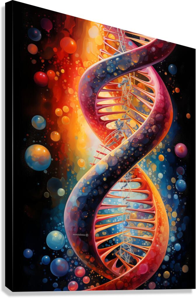 90s DNA double helix art USA製 XL DNA DOUBLE HELIX by CGIL ART STUDIO Wall Art