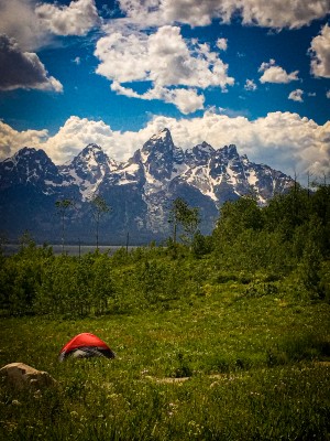 Camping by the Tetons