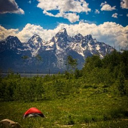 Camping by the Tetons