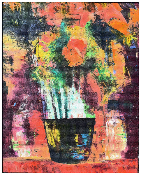 fireplace flowers with pot  by Sean Ahern