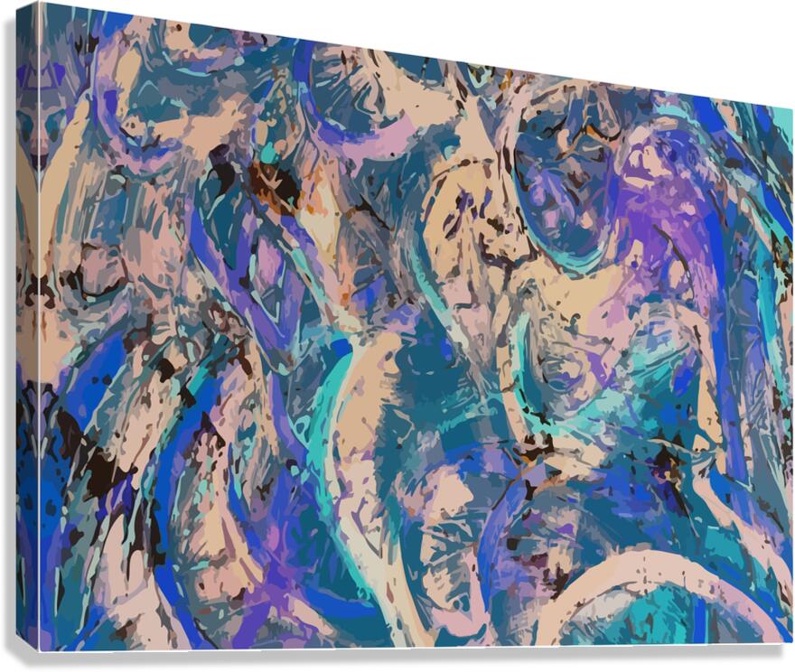 spacey purple paisley Canvas Print