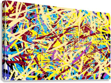 scribbless in yellow Canvas Print