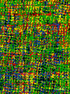 Gridlocked Dotted Trails Green
