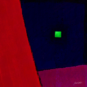 Bright cubic moon from the window