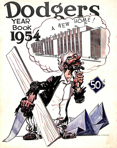 1954 BROOKLYN DODGERS Program Print