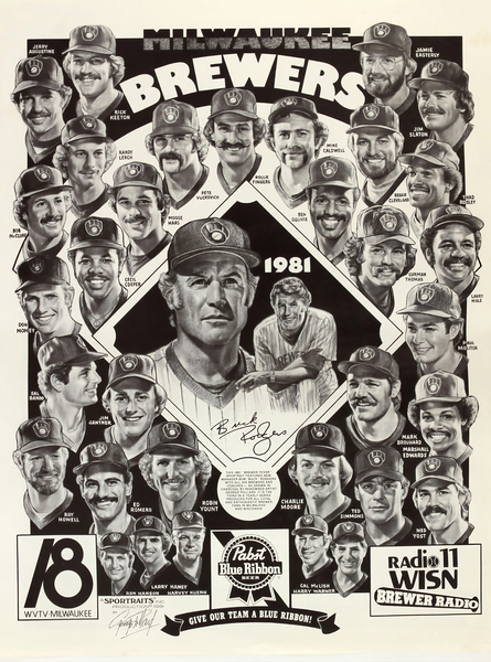 1981 MILWAUKEE BREWERS Program Print